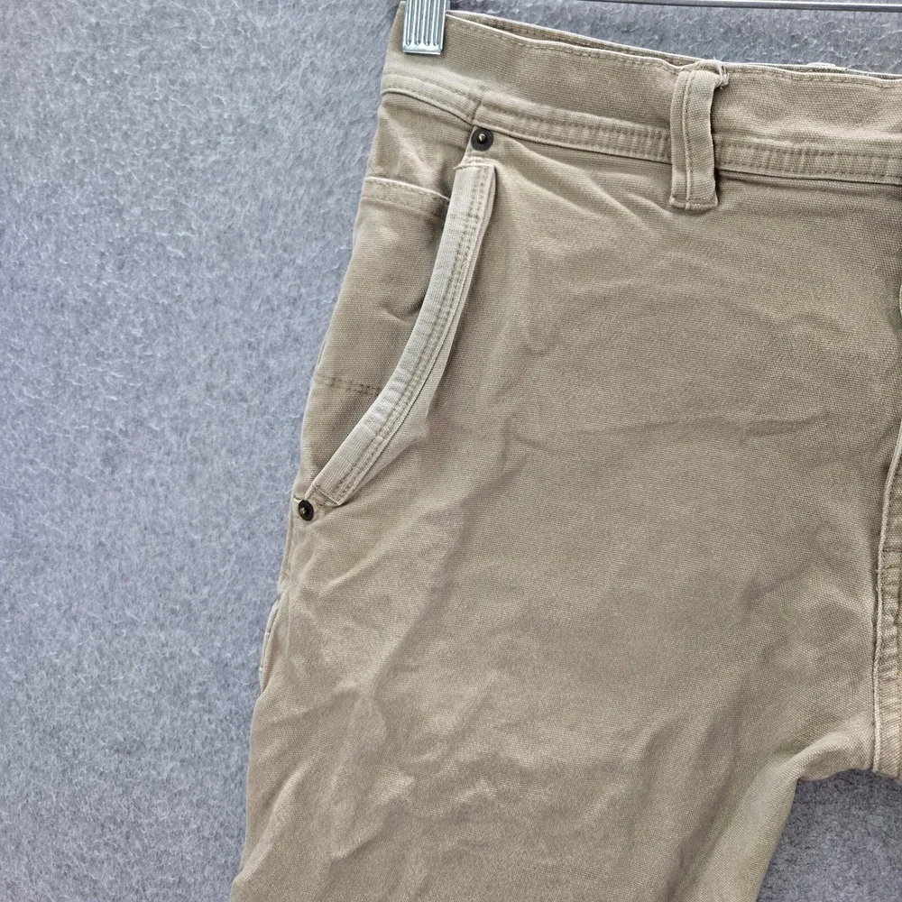 Eddie Bauer Men Pants 32x30 Beige Chino Canvas Stretch Outdoor Hiking‎ Relaxed
